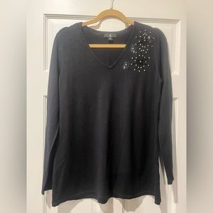 NWOT Black Jason Wu Sz M Embellished Sweater
